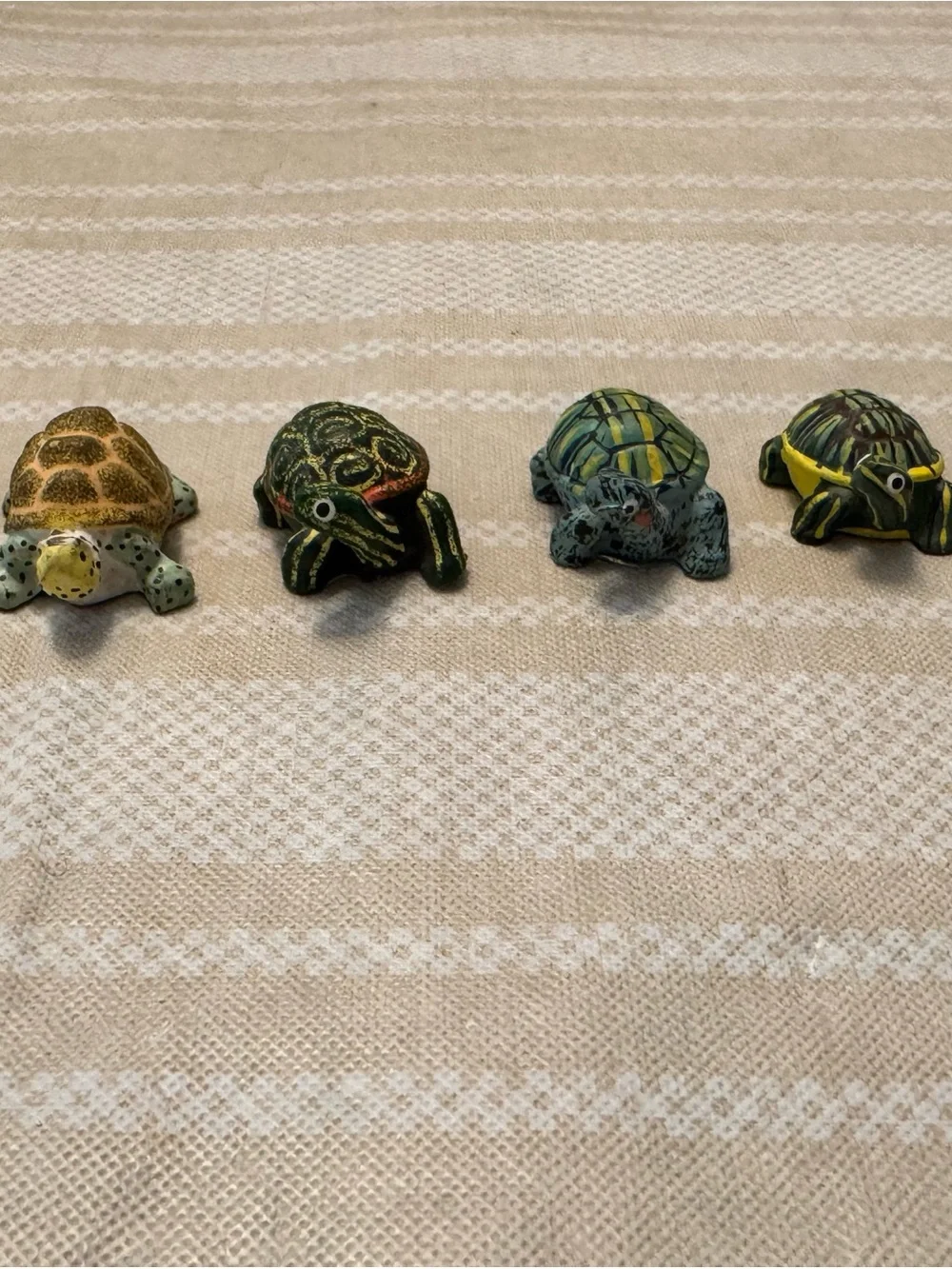 Tiny Painted Turtle Figurines